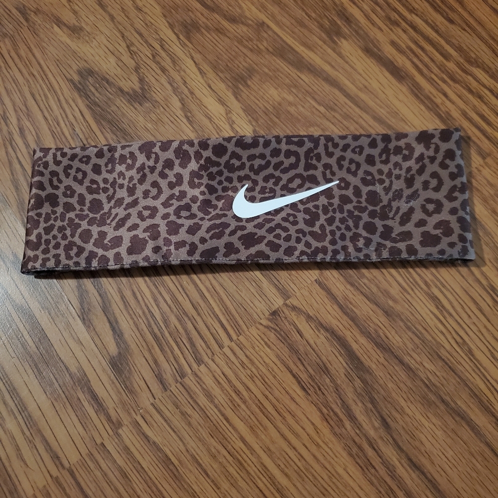 Nike Brown Leopard Print Headband
